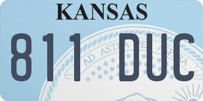 KS license plate 811DUC