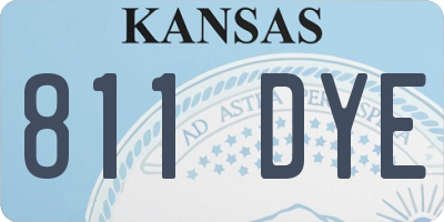 KS license plate 811DYE