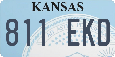 KS license plate 811EKD
