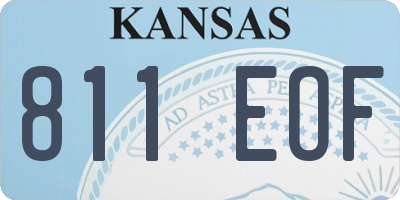 KS license plate 811EOF