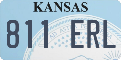 KS license plate 811ERL