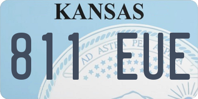KS license plate 811EUE