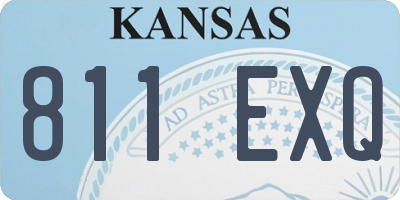 KS license plate 811EXQ