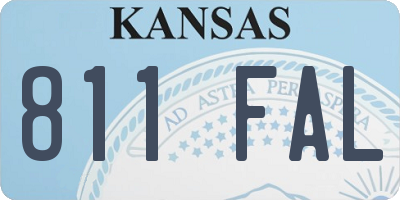 KS license plate 811FAL