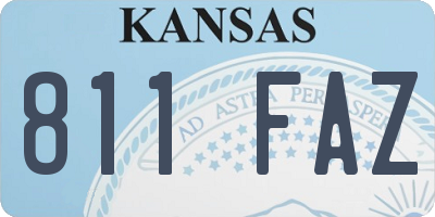 KS license plate 811FAZ