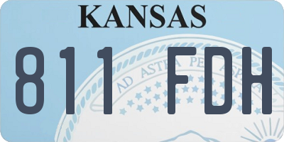 KS license plate 811FDH