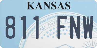 KS license plate 811FNW