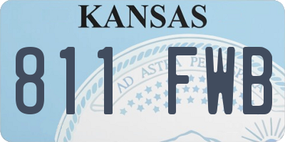 KS license plate 811FWB