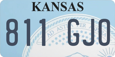 KS license plate 811GJO