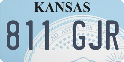KS license plate 811GJR