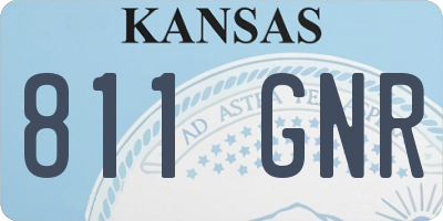 KS license plate 811GNR