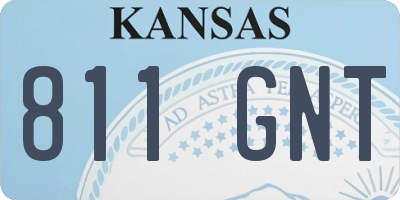 KS license plate 811GNT