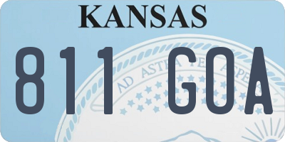 KS license plate 811GOA
