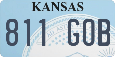 KS license plate 811GOB
