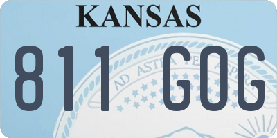 KS license plate 811GOG