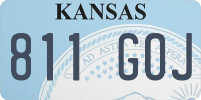 KS license plate 811GOJ