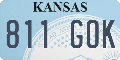 KS license plate 811GOK