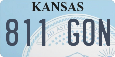 KS license plate 811GON