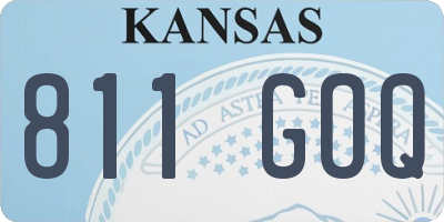 KS license plate 811GOQ