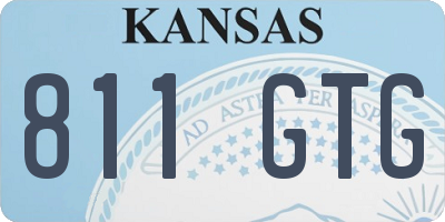 KS license plate 811GTG