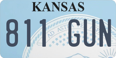 KS license plate 811GUN