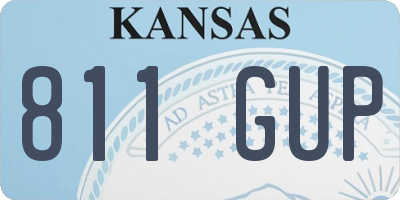 KS license plate 811GUP
