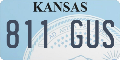 KS license plate 811GUS