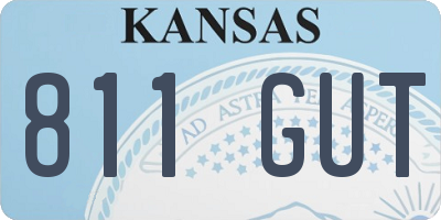 KS license plate 811GUT