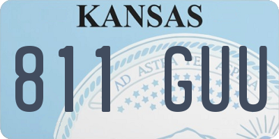 KS license plate 811GUU