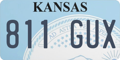 KS license plate 811GUX