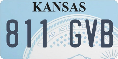 KS license plate 811GVB