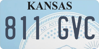 KS license plate 811GVC
