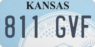 KS license plate 811GVF