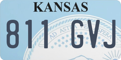 KS license plate 811GVJ