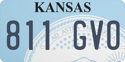 KS license plate 811GVO