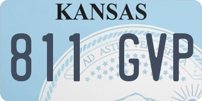 KS license plate 811GVP