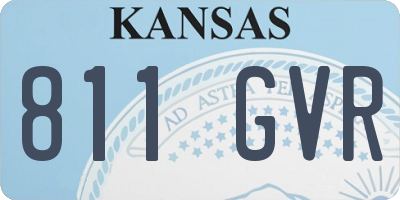 KS license plate 811GVR