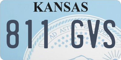 KS license plate 811GVS