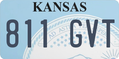 KS license plate 811GVT