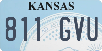 KS license plate 811GVU