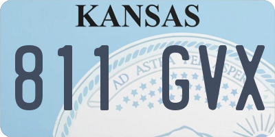 KS license plate 811GVX