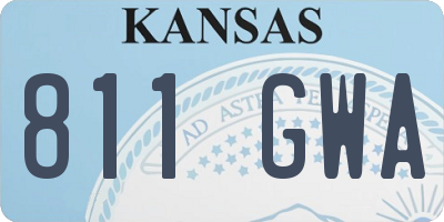 KS license plate 811GWA