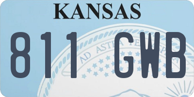 KS license plate 811GWB