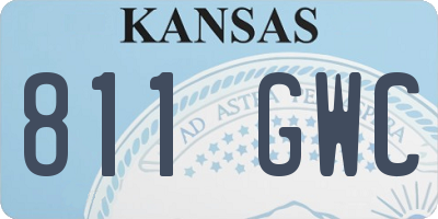 KS license plate 811GWC
