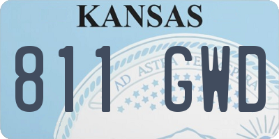 KS license plate 811GWD