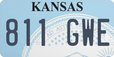 KS license plate 811GWE