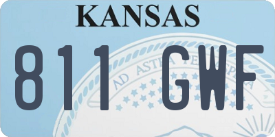 KS license plate 811GWF