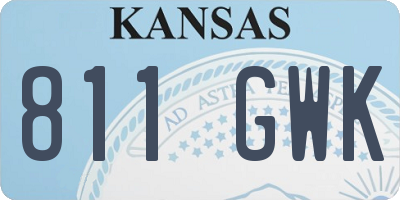 KS license plate 811GWK