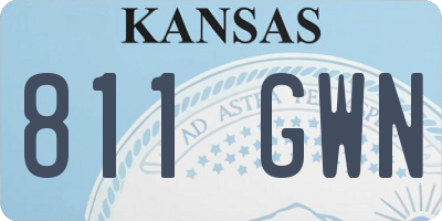 KS license plate 811GWN