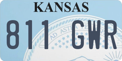 KS license plate 811GWR